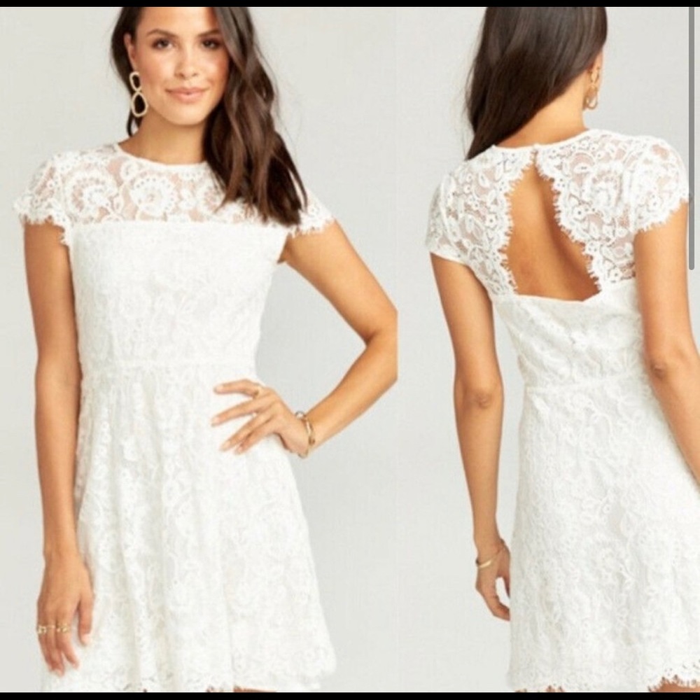Show Me Your Mumu Alyce Mini Dress — Darling Lace White